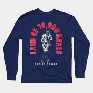 Carlos Correa Land Of 10,000 Rakes Long Sleeve T-Shirt